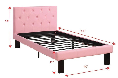 Girls twin bed frame pink - twin,