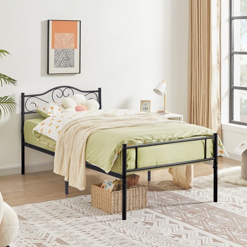 Set twin size metal bed - set,