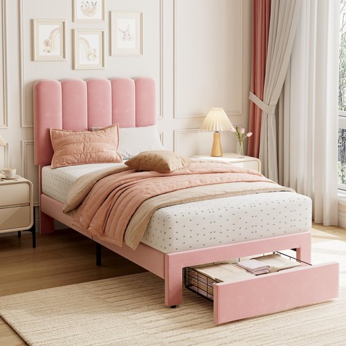 Twin upholstered bed frame - twin,