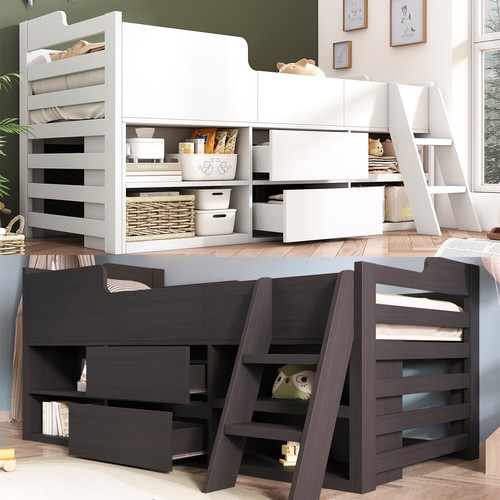 Kids bed mid sleeper wooden - kids,