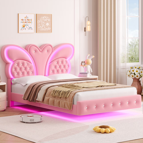 Full size bed frame pink - size,