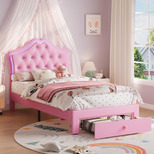 Twin size upholstered bed - twin,