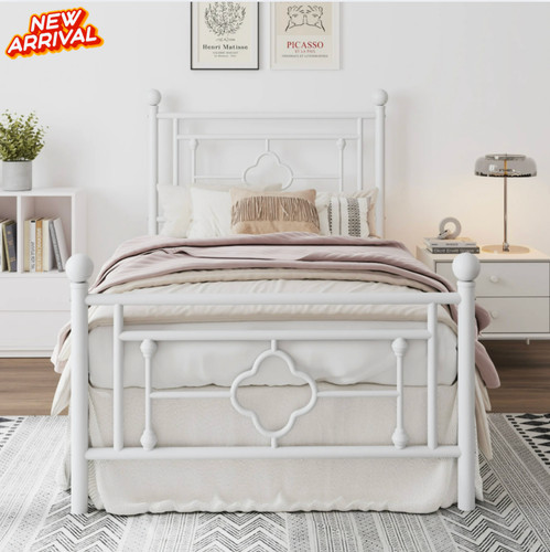 Twin size bed frame metal - size,