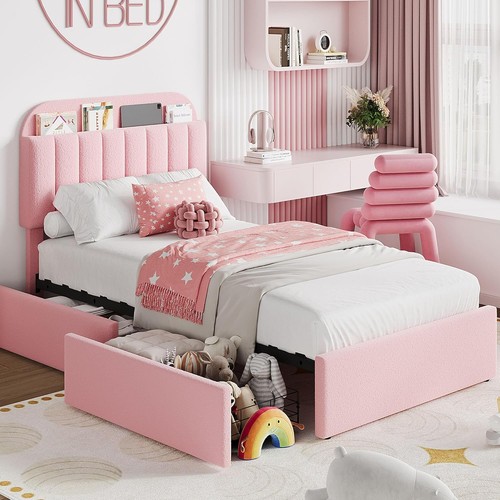 Twin size upholstered - size, bed