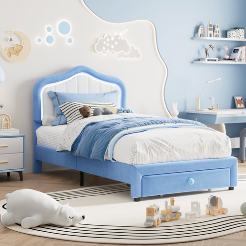 Twin upholstered bed - twin,