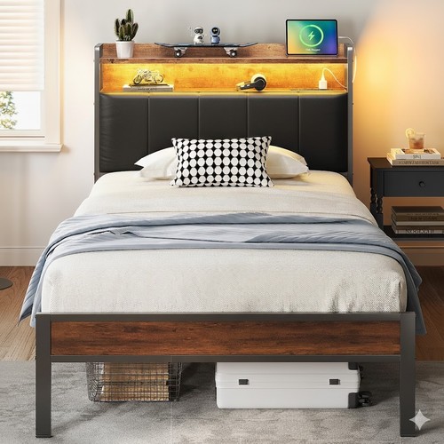 Twin size bed frame - frame, w