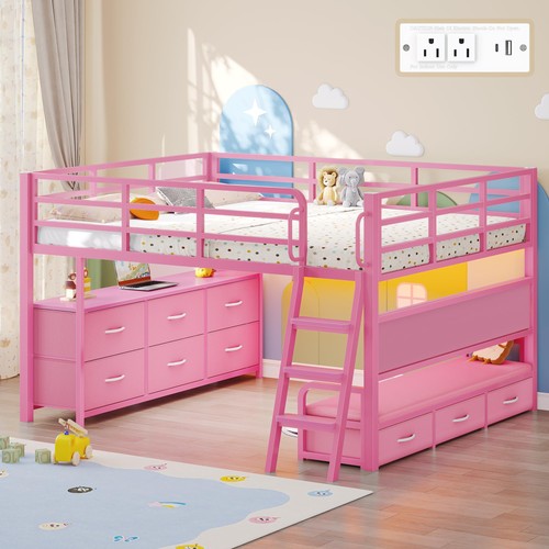 Low loft bed - full, with