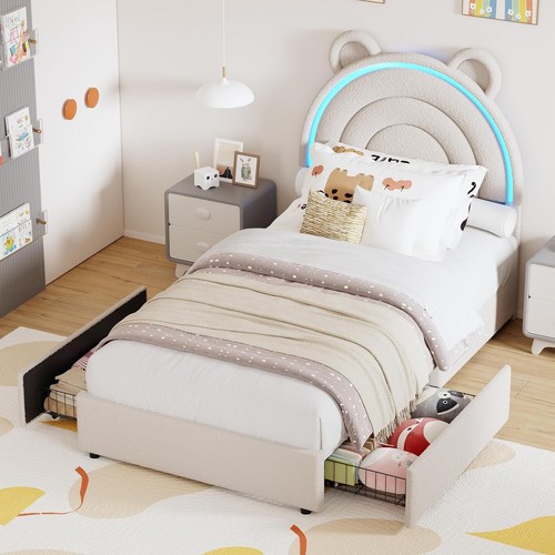 Twin kids bed - kids, led