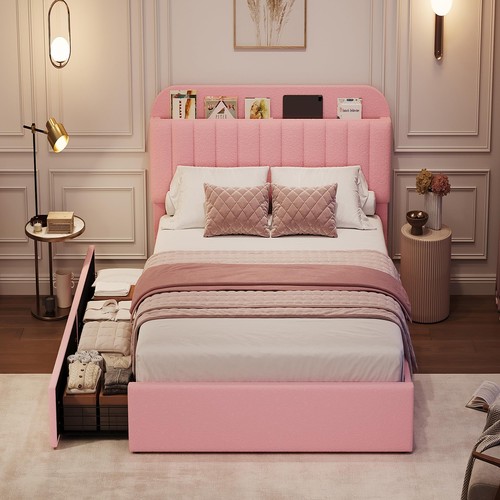 Twin size upholstered - size, bed