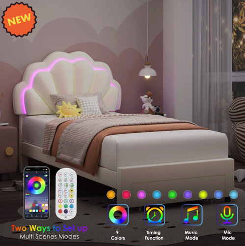 Twin size bed frame petal - twin,