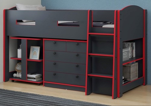 Cabin bed with - desk, and