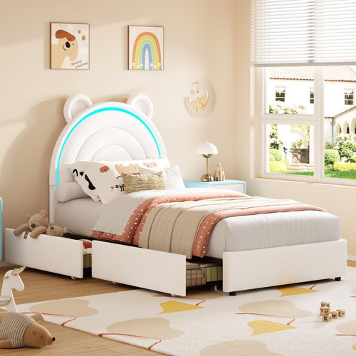 Twin bed frame storage - twin, frame&2