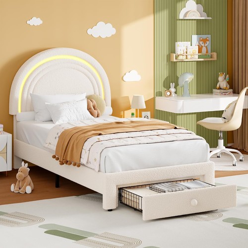 Twin size upholstered bed - twin,