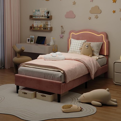 Upholstered velvet bed frame - velvet,