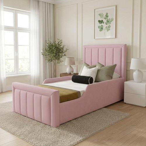 Single kids panel bed - single,