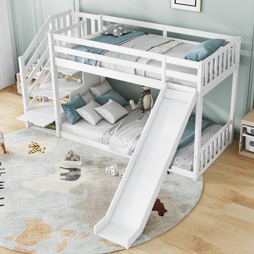 Bunk bed with storage - with, stairs