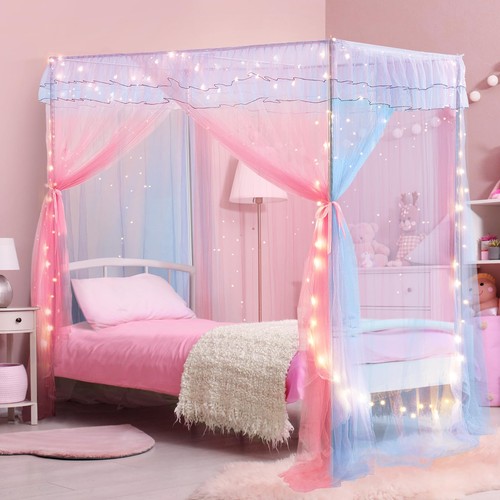 Twin size bed canopy with - size,