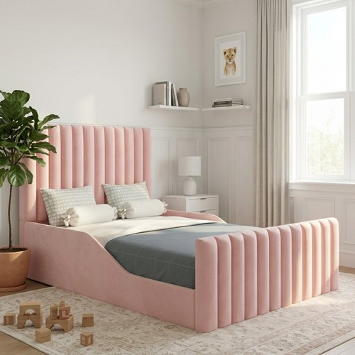 Toddler kids panel bed frame - toddler,