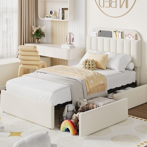Girls boys bed frame - girls, w/storage