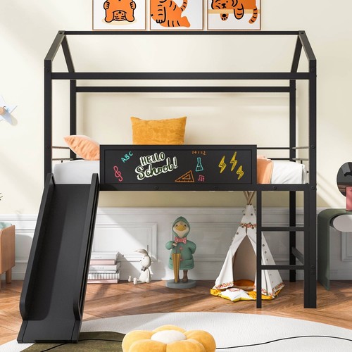 Metal twin loft bed - metal,